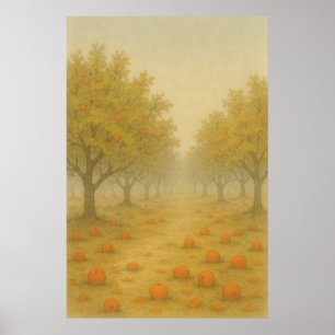 Herbst 8, der letzte Obstgarten, saisonale Printwe Poster