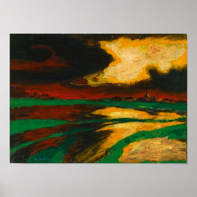 Herbst-Abend | Emil Nolde | Poster (Vorne)