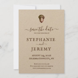 Herbst-Acorn Save the Date Einladung