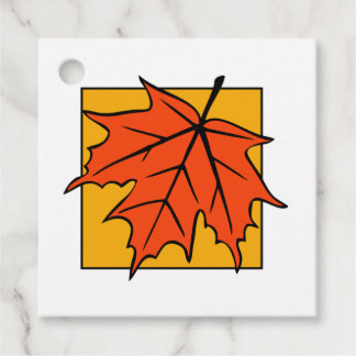 Herbst-Ahornblatt Orange Geschenkanhänger