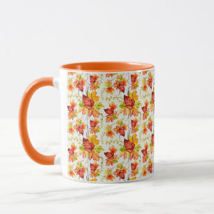 Herbst-Ahornblätter-Muster Tasse
