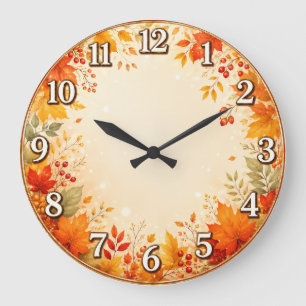 Herbst-Ahornblätter-Wanduhr Große Wanduhr