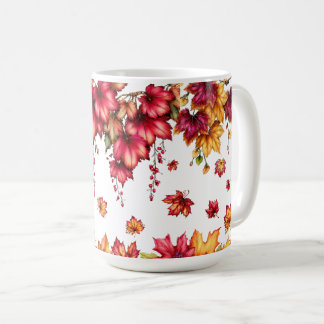 Herbst-Ahornlaub – Wandteppich-Stil Waldkompositio Kaffeetasse