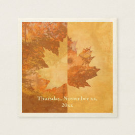 Herbst, Ahornleaf Serviette