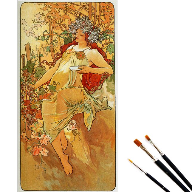 Herbst: Alphonse Mucha Tissue Paper Seidenpapier (Von Creator hochgeladen)