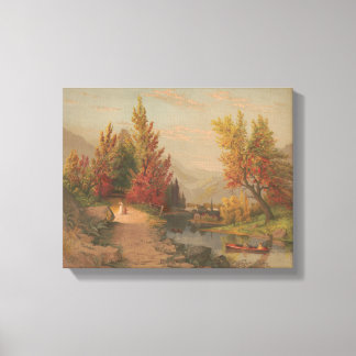Herbst am Lehigh Chromolithographie 1882 Leinwanddruck