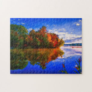 Herbst am See Benutzerdefiniert Puzzle