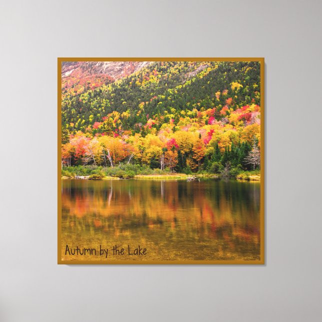 Herbst am See Leinwanddruck (Vorderseite)