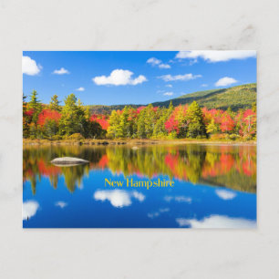Herbst am See, New Hampshire, Postkarte