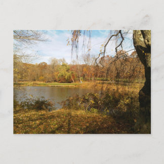 Herbst am See Postkarte