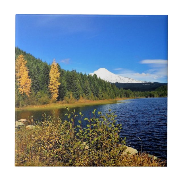 Herbst am See Trillium oder Fliese (Vorderseite)