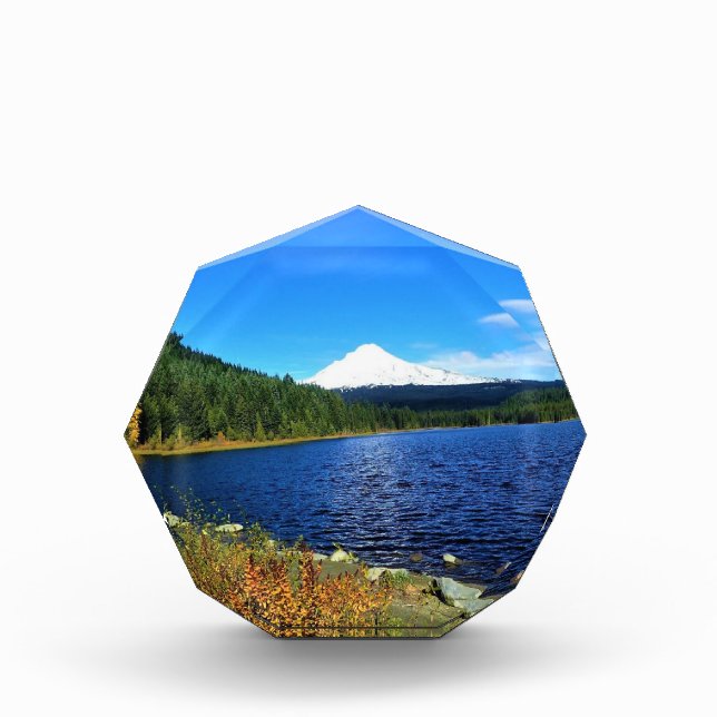Herbst am See Trillium oder Fotoblock (Vorderseite)