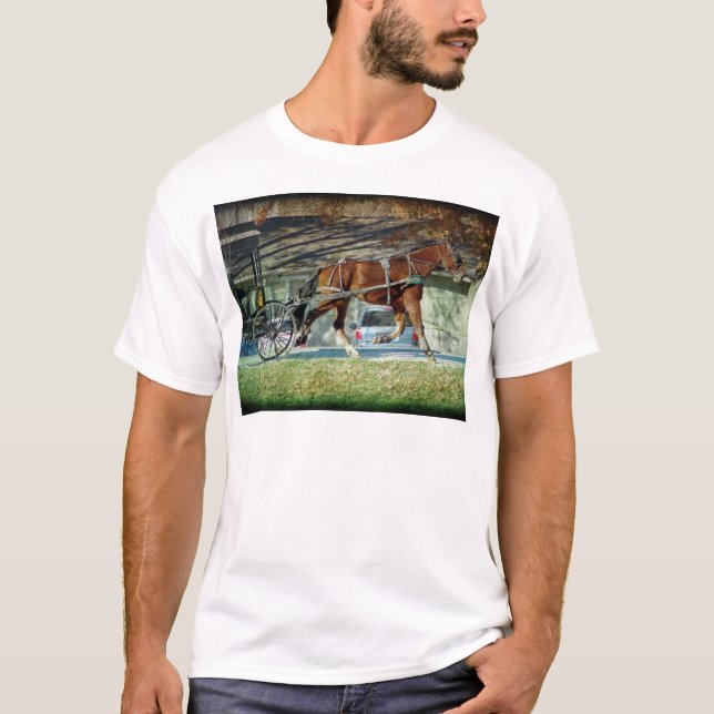 Herbst-Amish-Buggy T-Shirt (Vorderseite)