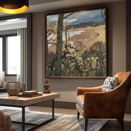 Herbst an Chiemsee | Leo Putz Landscape Art Leinwanddruck