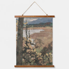 Herbst an Chiemsee | Leo Putz Landscape Art Wandteppich Mit Holzrahmen