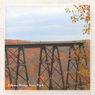 Herbst an Kinzua Brücke Glasuntersetzer