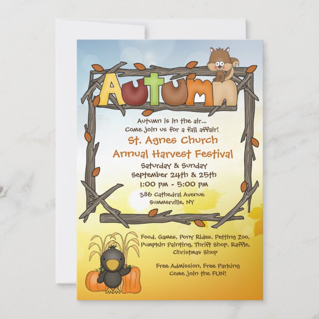 Herbst-Angelegenheits-Einladung Einladung (Vorderseite)