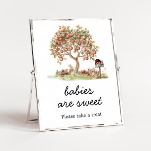 Herbst-Apfel, Augapfel Babys sind süß Schild