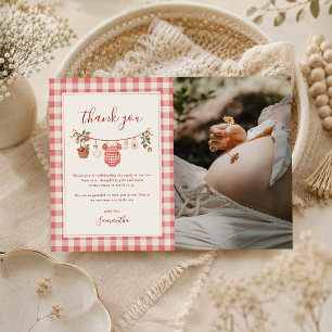 Herbst-Apfel-Baby-Wäscheleine-Baby-Shower-Foto Dankeskarte
