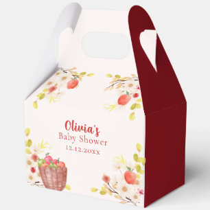 Herbst Apfel Gartenarbeit Baby Shower Geschenkschachtel