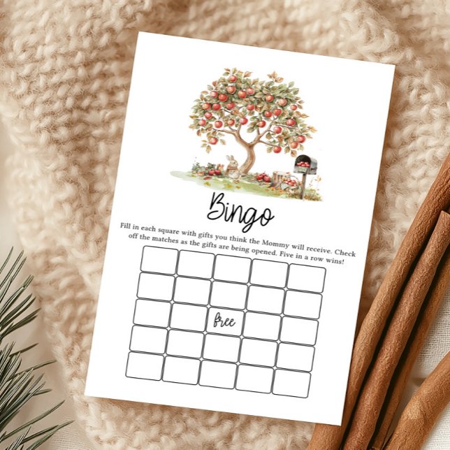 Herbst-Apfel, unser Augapfel-Baby-Shower-Bingo-Spi (Fall Apple Tree Baby Shower Bingo Game)