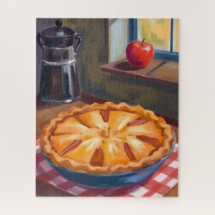 Herbst-Apfelkuchen-Aquarell Puzzle