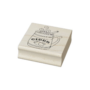 Herbst-Apple-Apfelwein-Gummikunst-Briefmarke Gummistempel