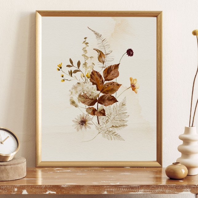 Herbst-Aquarell-Blumen Poster (Von Creator hochgeladen)