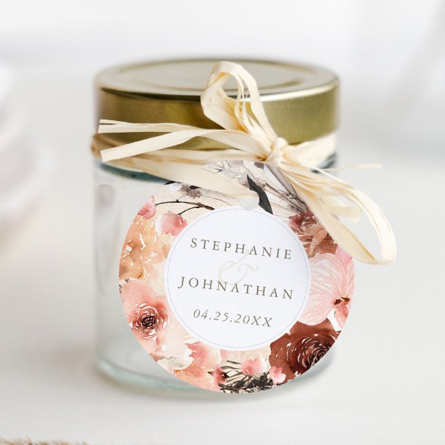 Herbst-Aquarell-Boho-Florale-Hochzeit Geschenkanhänger (Von Creator hochgeladen)