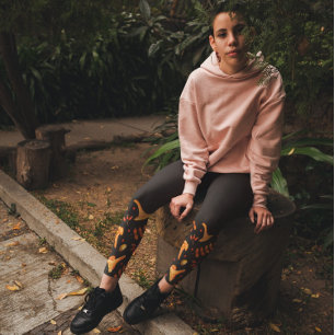 Herbst-Aquarell-Pfifferlinge Eicheln Blätter Leggings