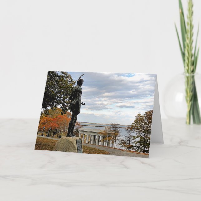 Herbst auf Cole's Hill, Plymouth MA Karte (Vorderseite)