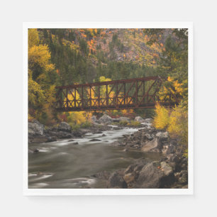Herbst auf dem Fluss Serviette