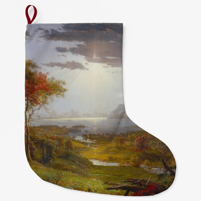 Herbst auf dem Hudson River (New Yorker Staat) Großer Weihnachtsstrumpf (Vorderseite)