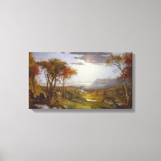 Herbst auf dem Hudson River (New Yorker Staat) Leinwanddruck (Vorderseite)