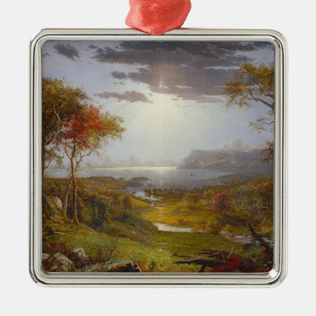 Herbst auf dem Hudson River (New Yorker Staat) Ornament Aus Metall (Vorne)