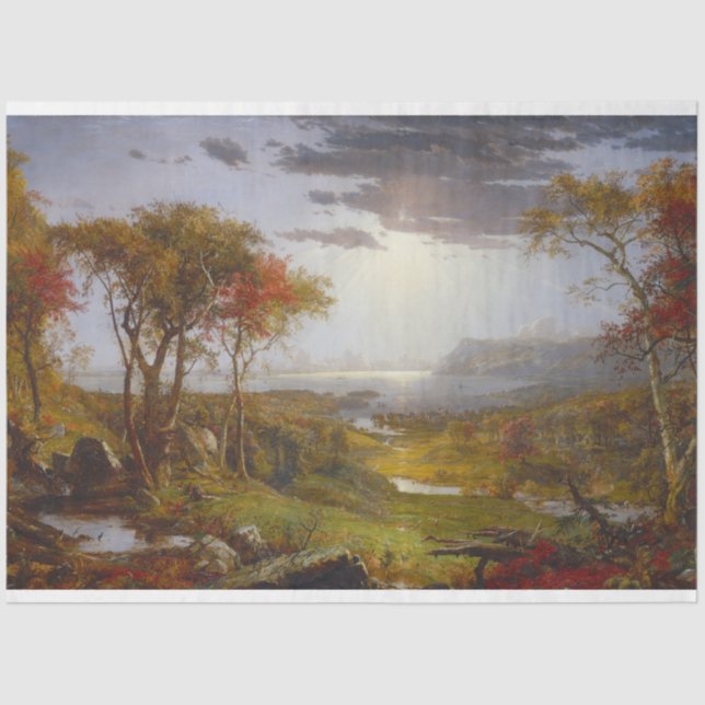 Herbst auf dem Hudson River (New Yorker Staat) Seidenpapier (Vorderseite)