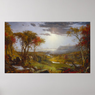 Herbst auf dem Hudson River von Francis Cropsey Poster