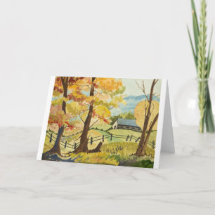 Herbst auf dem landwirtschaftlichen Betrieb Karte