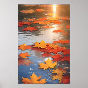 Herbst auf dem See Poster