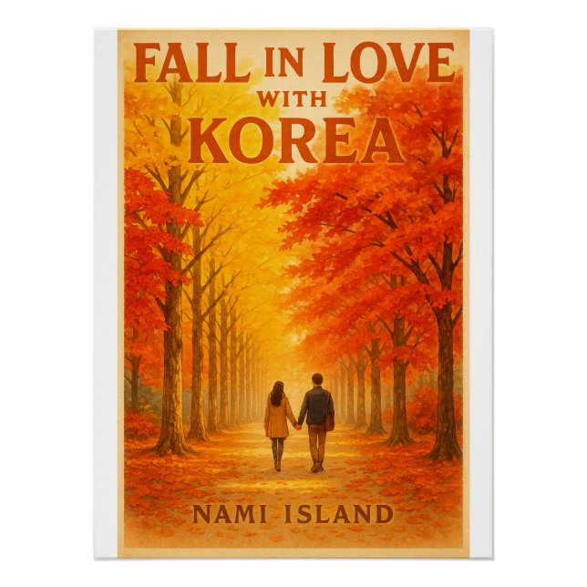 Herbst auf der Insel Nami Poster (Vorderseite)