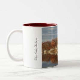 Herbst auf Pine Lake #3 Zweifarbige Tasse