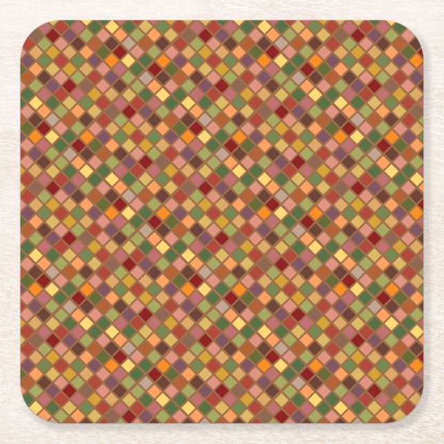 Herbst auf Platz Rechteckiger Pappuntersetzer (Vorderseite)