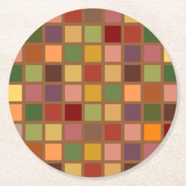 Herbst auf Platz Runder Pappuntersetzer