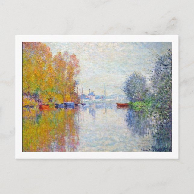 Herbst auf Seine in Argentinien am Monet Postkarte (Vorderseite)