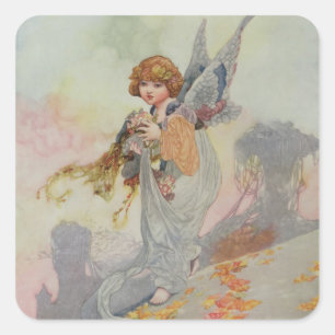 Herbst aus der Saison Quadratischer Aufkleber