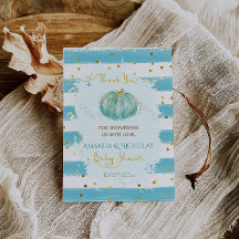 Herbst Baby Dusche Blue Pumpkin