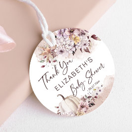 Herbst Baby Dusche Kürbis danke Geschenkanhänger