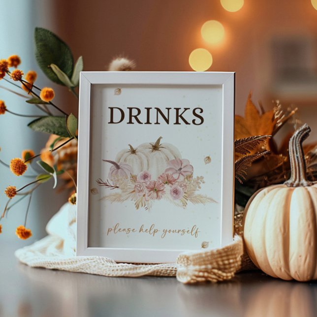 Herbst Baby Duwer Drinks Zeichen Poster (Von Creator hochgeladen)