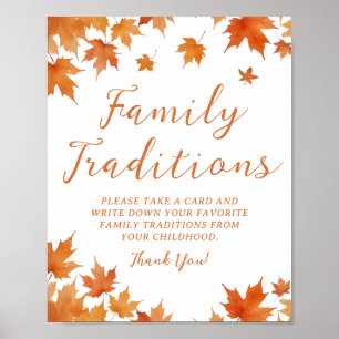 Herbst Baby Duwer Family Tradition Spiel Poster
