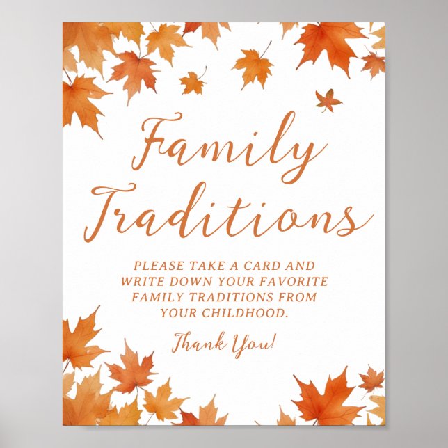 Herbst Baby Duwer Family Tradition Spiel Poster (Vorne)